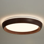 Novera Grain Ring Ceiling Light – Modern Wood Finish LED Flush Mount