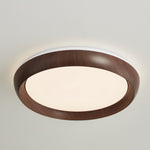 Novera Grain Ring Ceiling Light – Modern Wood Finish LED Flush Mount
