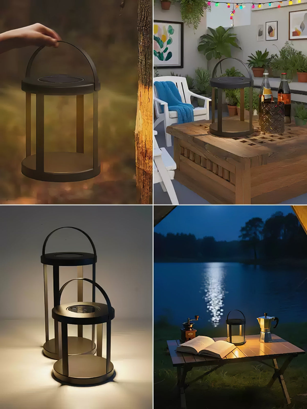 Nuvoro Portable LED Lantern for Outdoor & Indoor Use, Rechargeable Table Lamp