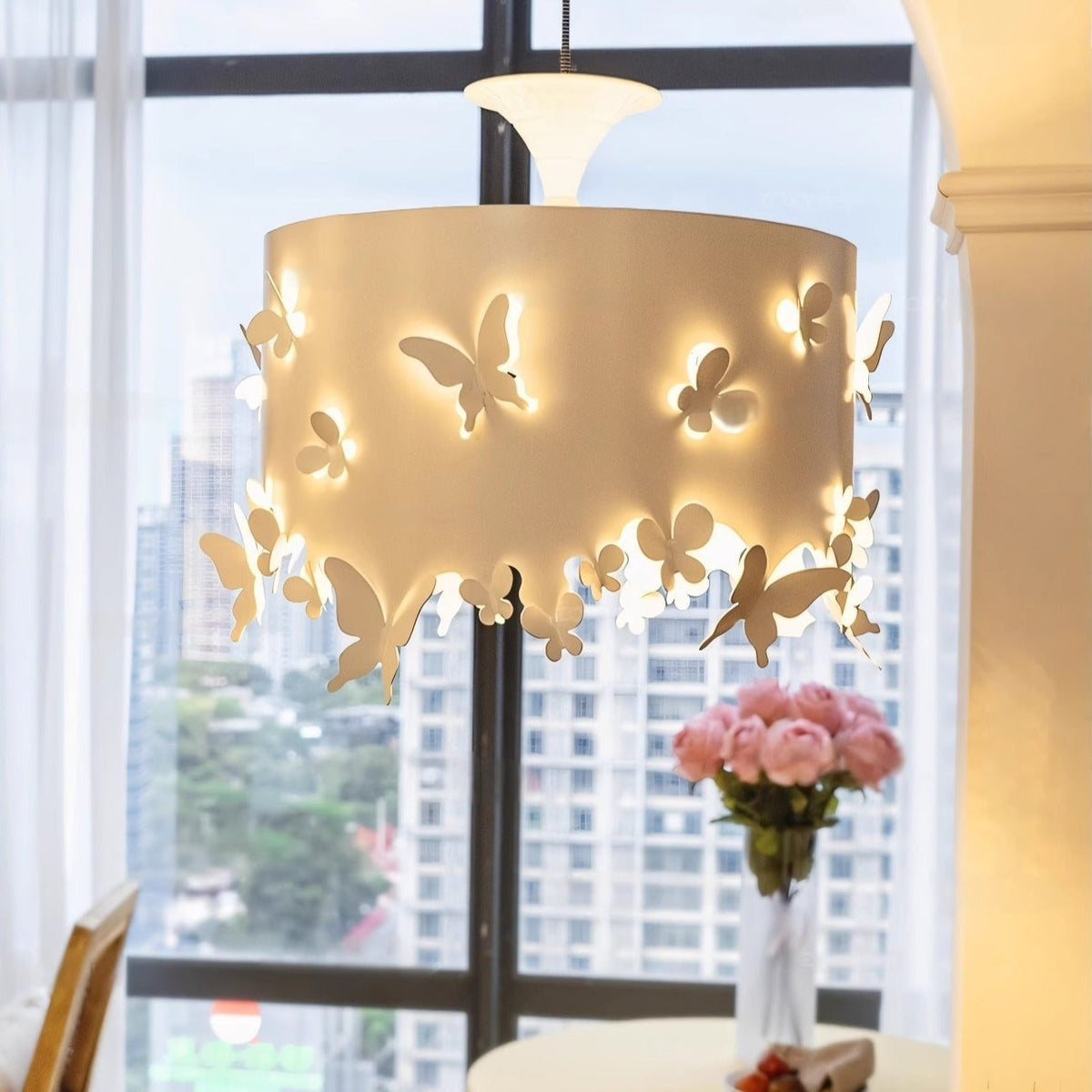 Modern Cream Colored French Style Restaurant Chandelier