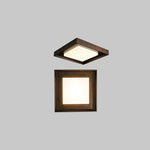 Kurin Wood Frame Ceiling Light – Modern Flush Mount LED for Bedroom, Dining, Living Room