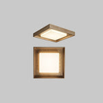 Kurin Wood Frame Ceiling Light – Modern Flush Mount LED for Bedroom, Dining, Living Room