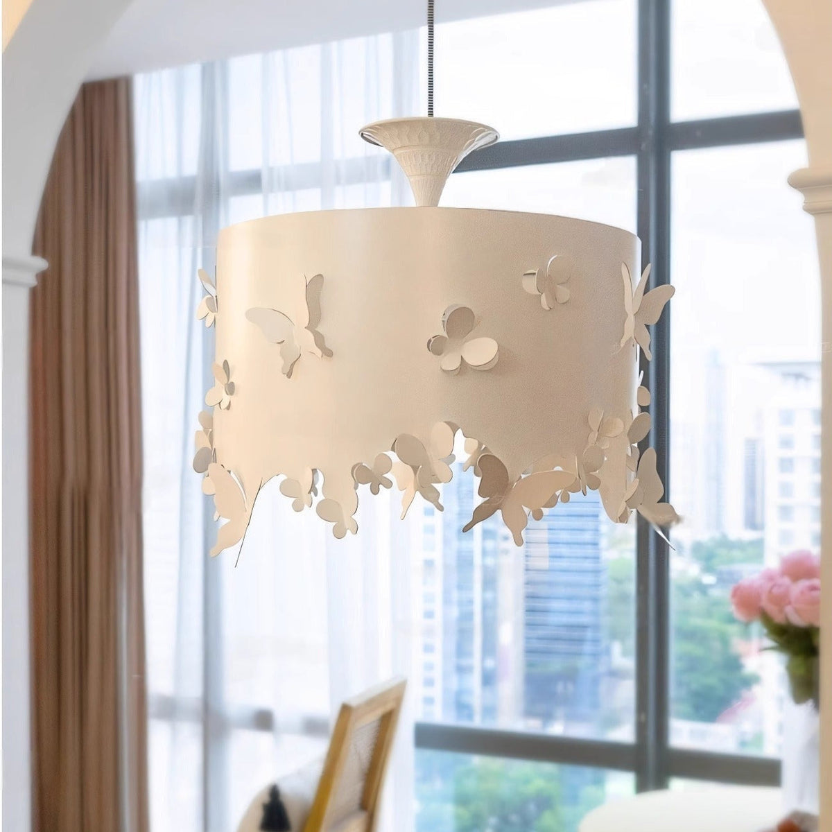 Modern Cream Colored French Style Restaurant Chandelier