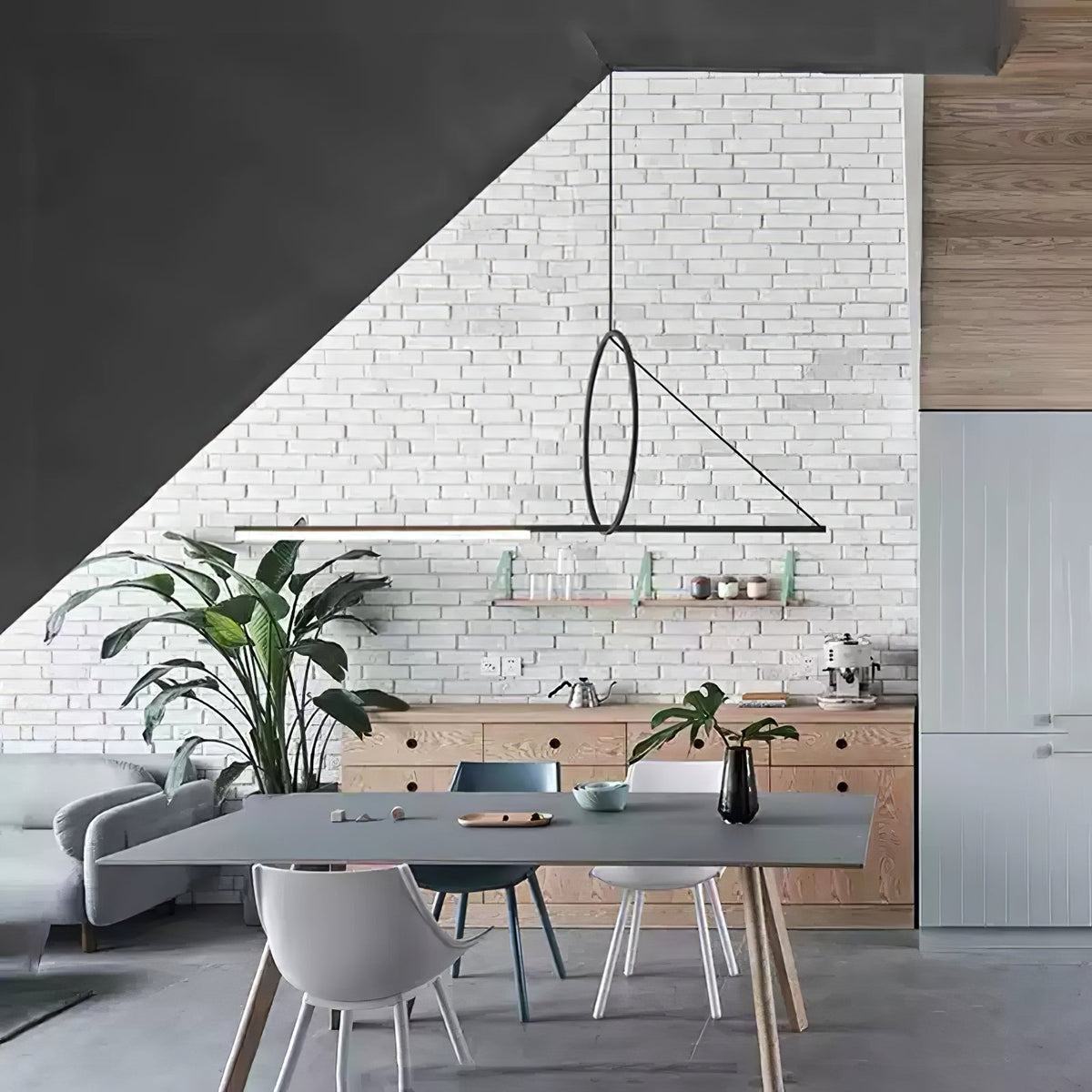 Cercle Trait Linear LED Pendant Light for Kitchen Island and Dining Room