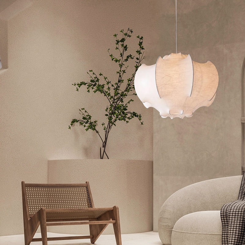 Silk Chandelier French Retro Wabi Sabi Cream Style Chandelier