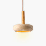 Yellow Cave Stone Japanese Style Retro Cream Pendant Lamp