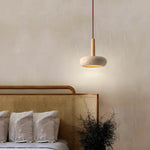 Yellow Cave Stone Japanese Style Retro Cream Pendant Lamp
