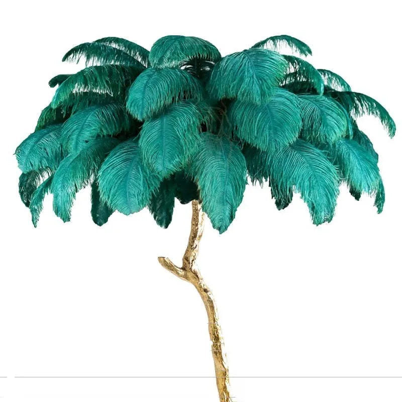 Ins Style Feather Decorated Floor Lamp