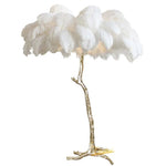 Ins Style Feather Decorated Floor Lamp