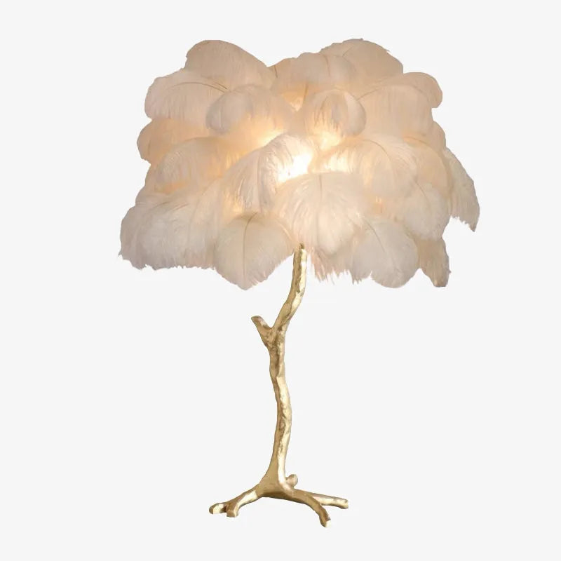 Ins Style Feather Decorated Floor Lamp