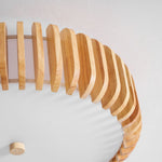 Oakflare Wood Slatted Ceiling Light – Modern Warm LED Flush Mount
