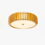 Oakflare Wood Slatted Ceiling Light – Modern Warm LED Flush Mount