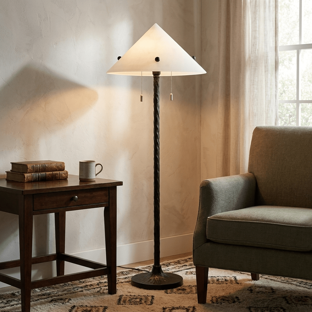 Obel Prism Floor Lamp – Modern Sculptural Alabaster Floor Light