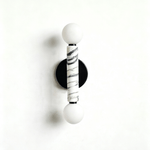 Obelisk Orb Wall Sconce in Marble and Opal Glass