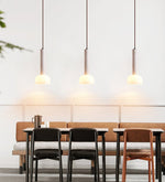Obelisk Radiance Pendant Light in Natural Travertine