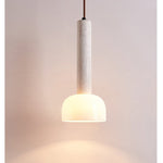 Obelisk Radiance Pendant Light in Natural Travertine