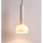 Obelisk Radiance Pendant Light in Natural Travertine