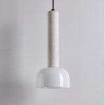 Obelisk Radiance Pendant Light in Natural Travertine