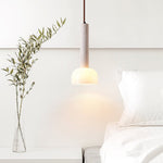 Obelisk Radiance Pendant Light in Natural Travertine