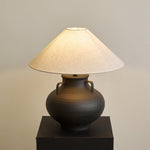 Obscura Ceramic Table Lamp with Fabric Shade for Modern Interiors