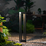 Obsidian Post Outdoor Bollard Light – Minimalist Black Aluminum LED