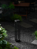 Obsidian Post Outdoor Bollard Light – Minimalist Black Aluminum LED