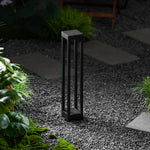 Obsidian Post Outdoor Bollard Light – Minimalist Black Aluminum LED