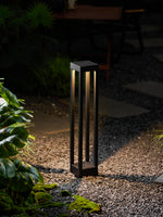 Obsidian Post Outdoor Bollard Light – Minimalist Black Aluminum LED