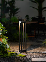 Obsidian Post Outdoor Bollard Light – Minimalist Black Aluminum LED
