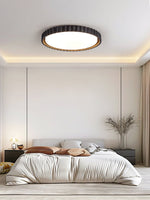 Obsidian Aura Ceiling Light in Black Travertine and Walnut