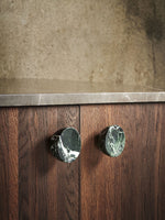 Obsidian Core Marble Cabinet Pull Handle with Brass Core