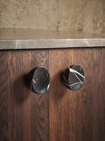 Obsidian Core Marble Cabinet Pull Handle with Brass Core