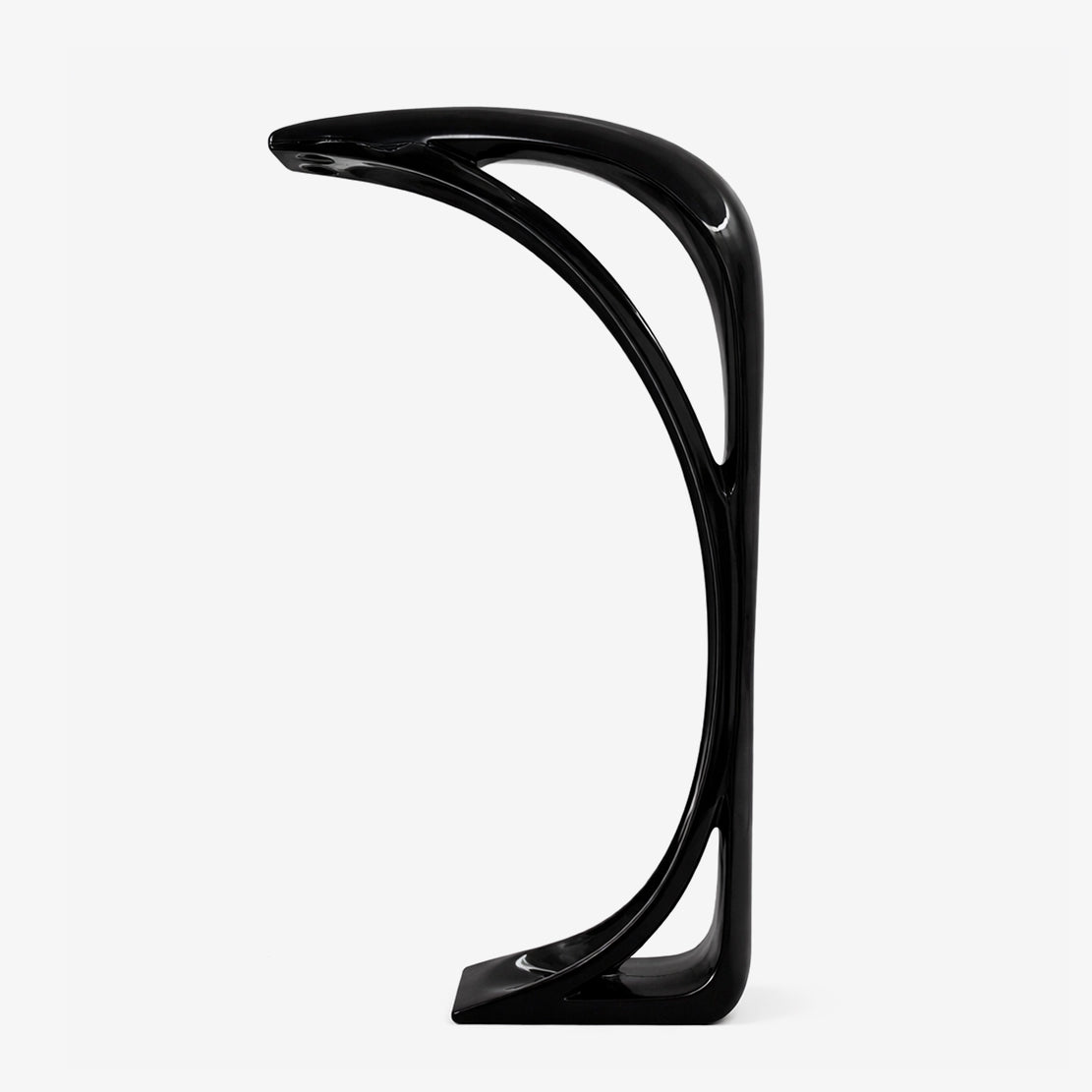 Obsidian Curve LED Floor Lamp – Modern Sculptural Lighting for Living Room & Bedroom