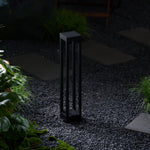 Obsidian Post Outdoor Bollard Light – Minimalist Black Aluminum LED
