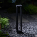 Obsidian Post Outdoor Bollard Light – Minimalist Black Aluminum LED