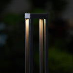 Obsidian Post Outdoor Bollard Light – Minimalist Black Aluminum LED