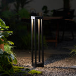 Obsidian Post Outdoor Bollard Light – Minimalist Black Aluminum LED
