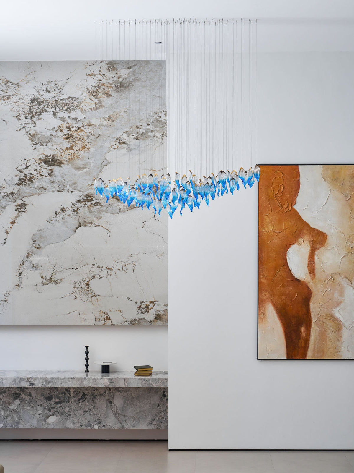 Ocean Drift Hand-Blown Glass Chandelier for Modern Interiors