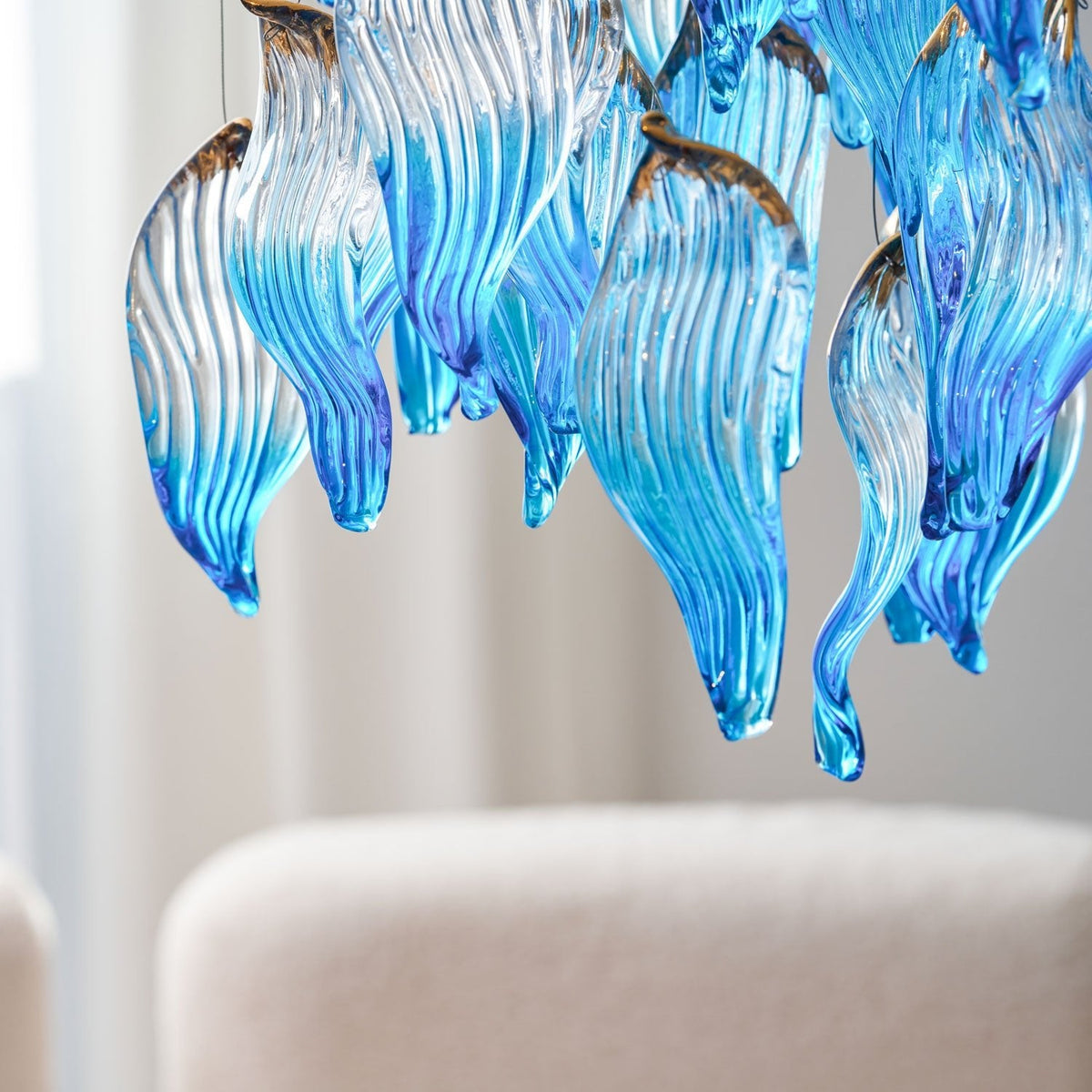 Ocean Drift Hand-Blown Glass Chandelier for Modern Interiors