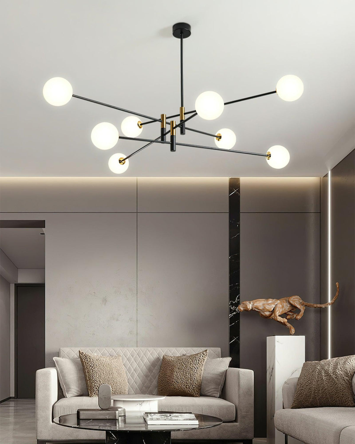 octagonal-ball-chandelier