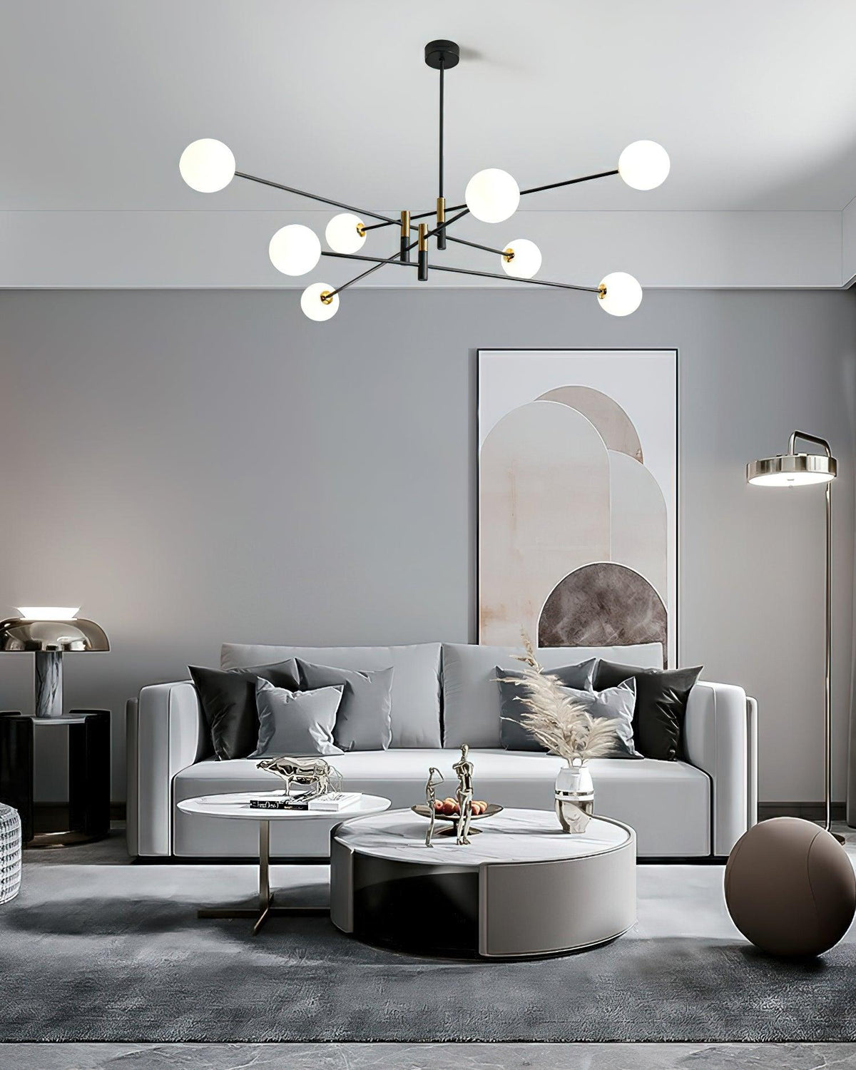 octagonal-ball-chandelier