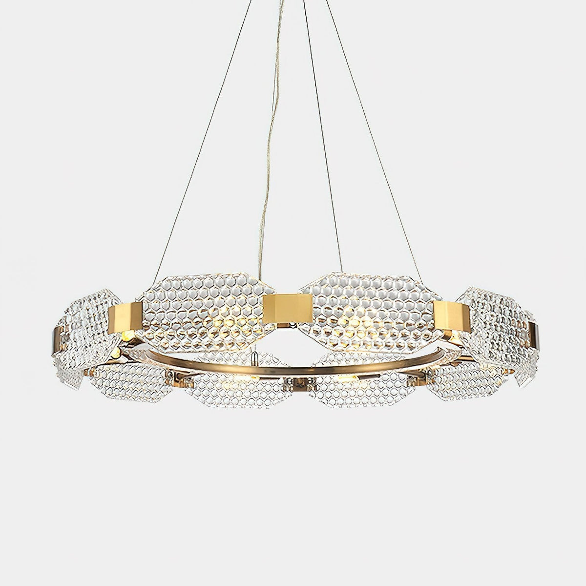 Octagonal Glass Chandelier