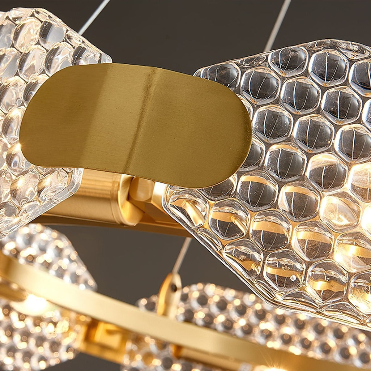 Octagonal Glass Chandelier
