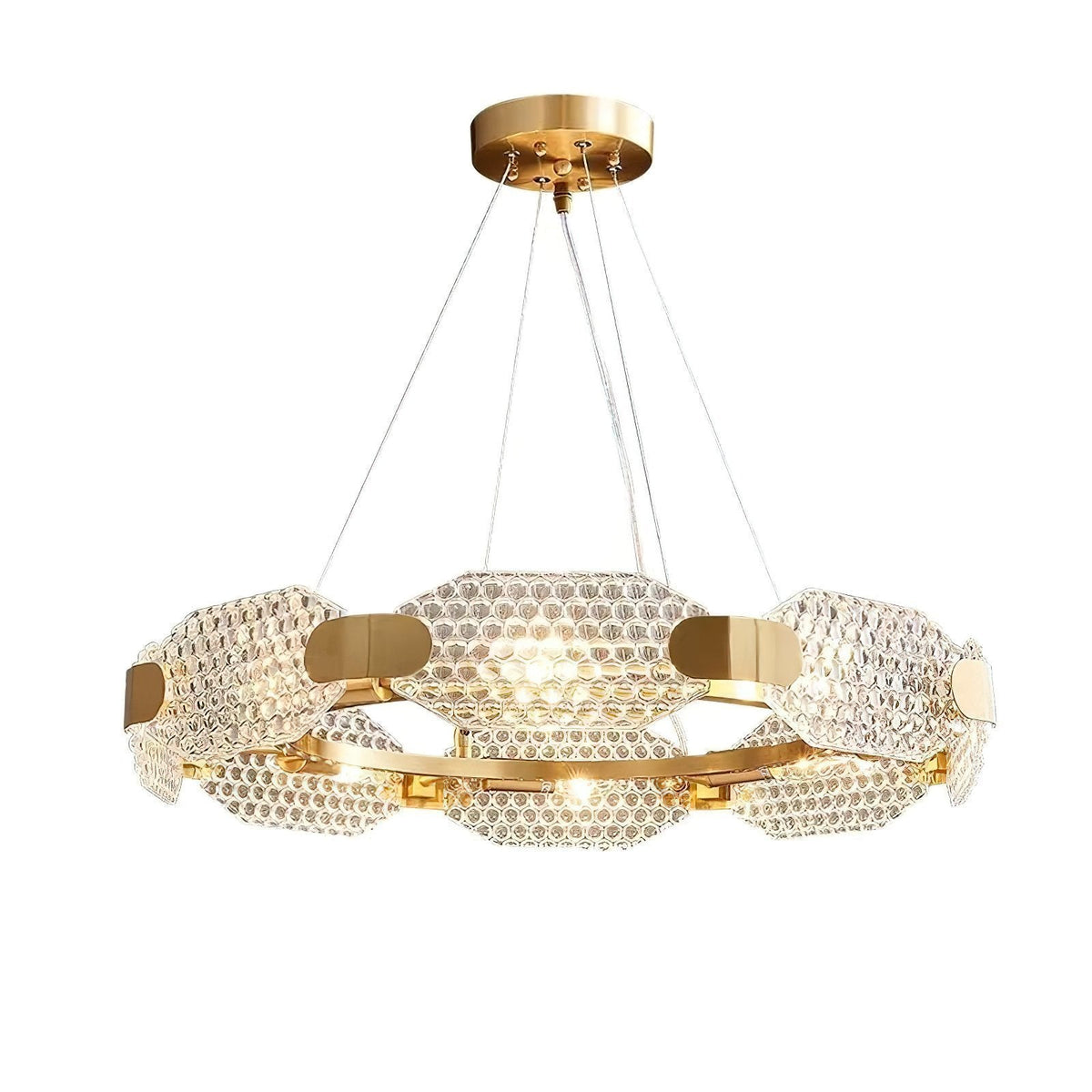 Octagonal Glass Chandelier