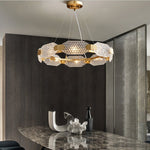 Octagonal Glass Chandelier