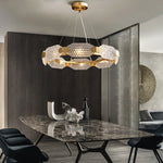 Octagonal Glass Chandelier