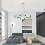 Octagonal Glass Chandelier