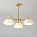 Octagonal Glass Bowl Chandelier