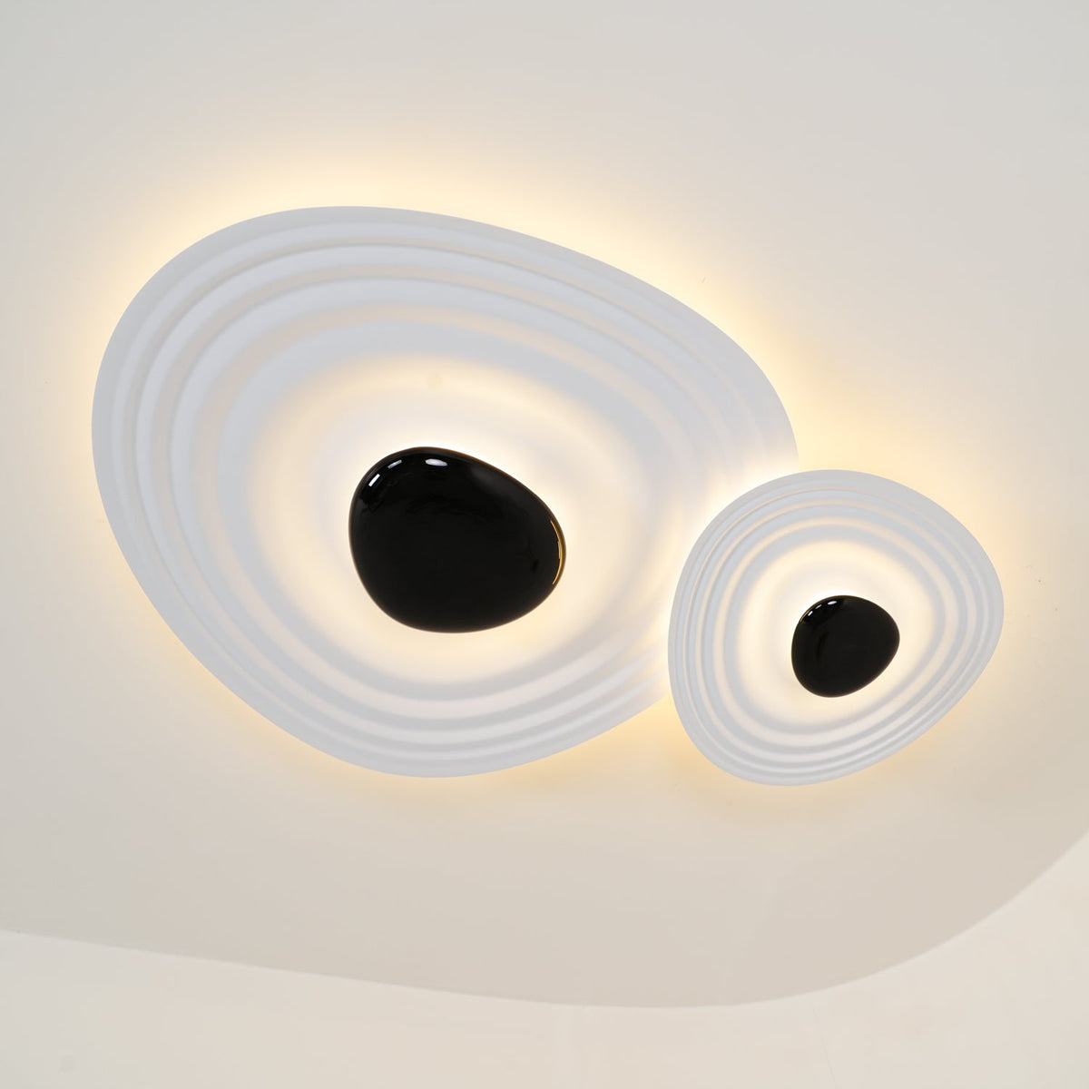 Odeon Modern LED Ceiling Light in Black and White for Living Spaces