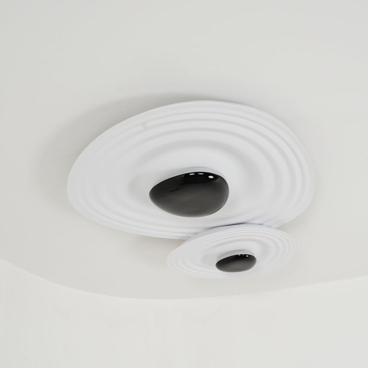Odeon Modern LED Ceiling Light in Black and White for Living Spaces